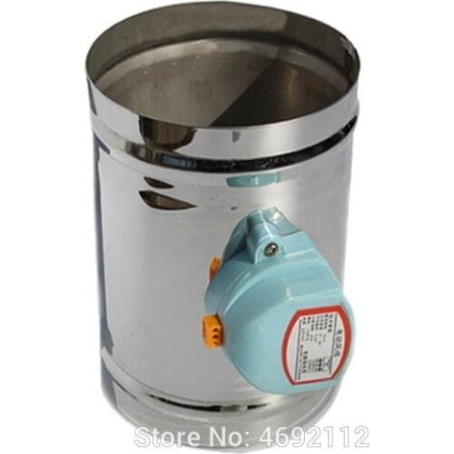 100mm stainless steel air damper valve HVAC electric air duct motorized damper for 4"ventilation pipe valve 220V