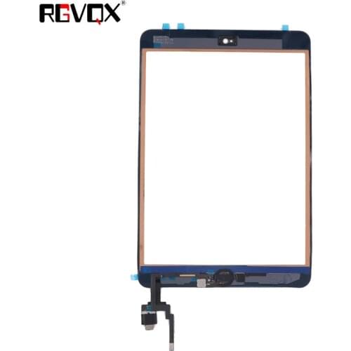Original Touch Screen Digitizer For iPad Mini 3 A1599 A1600 A1601 TP IC with Home Button and Adhesive Front Glass Replacement