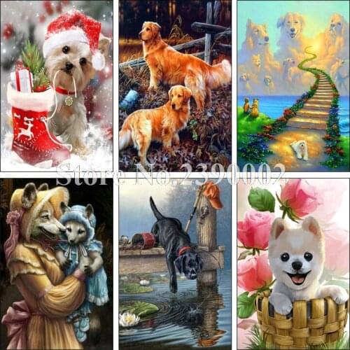 Diy Animal Diamond Painting Cross Stitch Diamond Embroidery Dog Full Diamonds Mosaic Pictures Of Full Rhinestones Decor,Gift