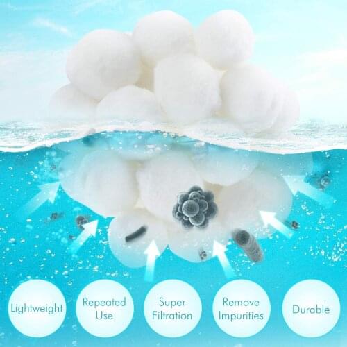 Swimming Pool Filter Ball, Spa Cleaner, Non-Toxic Disinfect Washable Reusable Treat Pollution Accessory