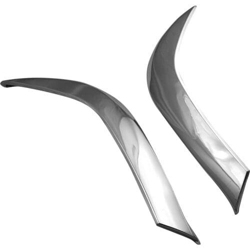 For Toyota HILUX VIGO 2012 ABS Chrome Front Headlight Lamp Cover Garnish Strip Eyebrow Cover Trim