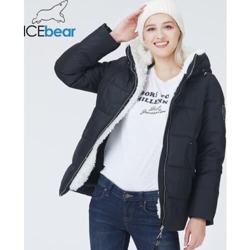 ICEbear 2021 new winter ladies jacket casual female wear high-quality hooded womens coat brand clothing GWD21302I