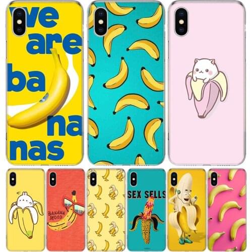Interesting fruit banana Phone Case for Apple iphone 11 12 Mini Pro XR X Xs Max 7 8 6 6s Plus 7G 6G 5G 5S 5 SE + Customize Cover