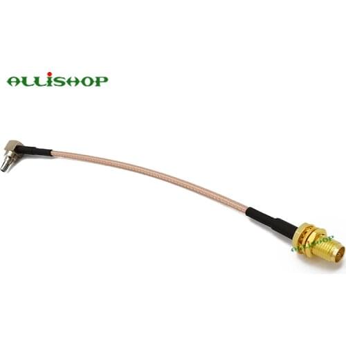 RP SMA Female to CRC9 Male Right Angle Connector Cable Pigtail RG316D Double Shield Silver For HUAWEI 3G/4G Modem Antenna