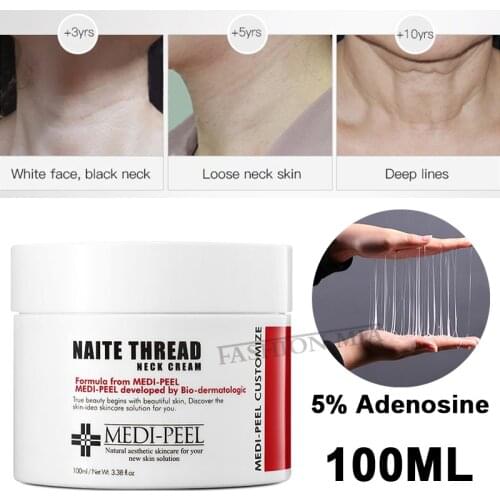 Korean Original 100ML Hydrolyzed Collagen Peptides Thread Neck Cream 5% Adenosine Solution Thread Fill Improve Face Neck Wrinkle