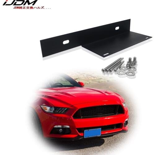 IJDM No-Drill Front License Plate Relocator Bracket for 2015-2017 Ford Mustang License Plate