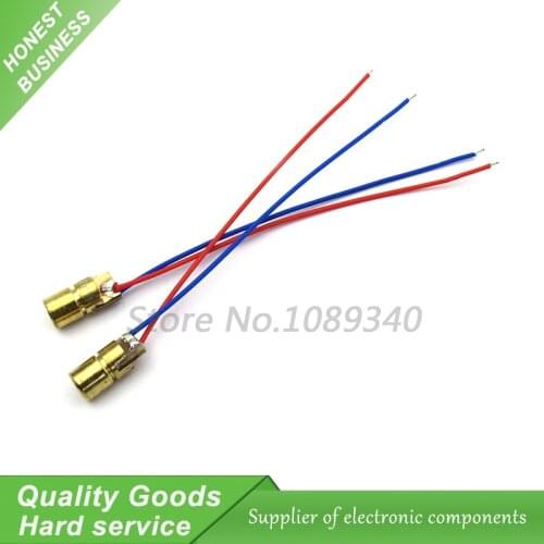10pcs 3V 650nm 5mW 3V-650nm Adjustable Laser Dot Diode Module Red Copper Head laser pointer Metal laser head