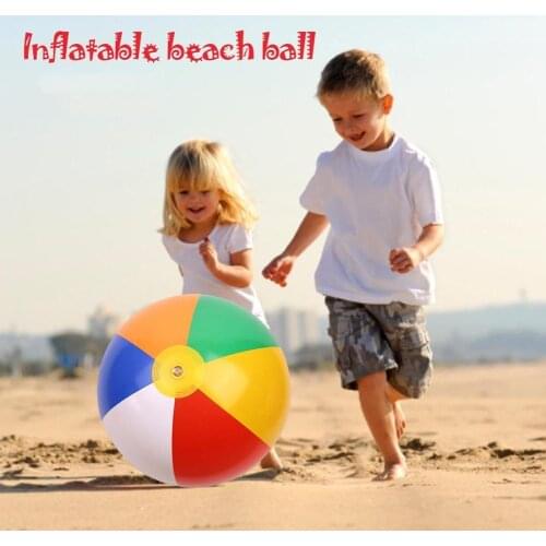 Summer Outdoor Inflatable Beach Ball Toy Fun Outdoor Swimming Water Inches Beach 6-color Play 12/14/16/20/25 Inflatable Bal G1G8