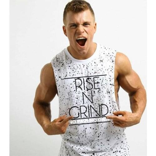 Mens Cotton Singlets Slim Fit High Quality Fitness Bodybuilding Tank Top Men Gym Sporting Mens Vests