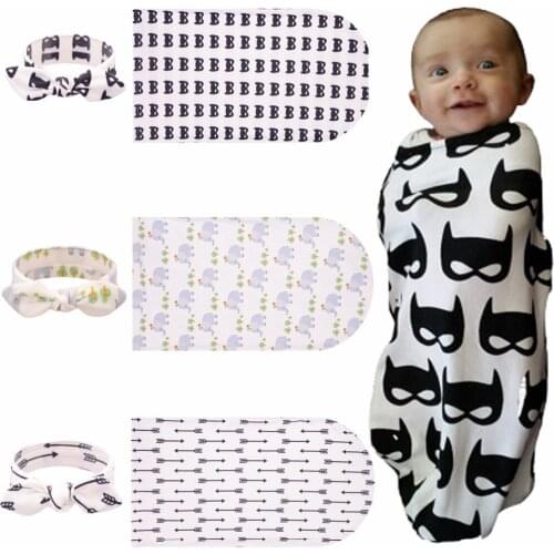 2020 New Infant Baby Girl Boy Newborn Fashion Supreme Cartoon/Tree/Arrow Headband +Blankets Sets Clothes Photography Props Hot