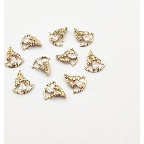 New arrival! 19x17mm 50pcs Cubic Zirconia sailboat shape Charm for Hand Made Earrings DIY parts,Jewelry Findings & Components