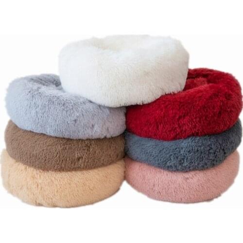 Solid Color Plush Cushion Winter Warm Dogs Cats Floor Mat Small Medium Pets Mat Outdoor Cushion