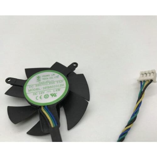 Original dfb501012h 1.6W double ball diameter 4.6cm 4-wire graphics card fan