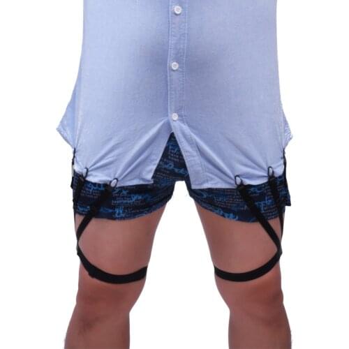 Womens Mens Shirt Stays Garters Suspenders Elastic Nylon Adjustable Shirts Holders Crease-Resistance Belt Stirrup Suspenders
