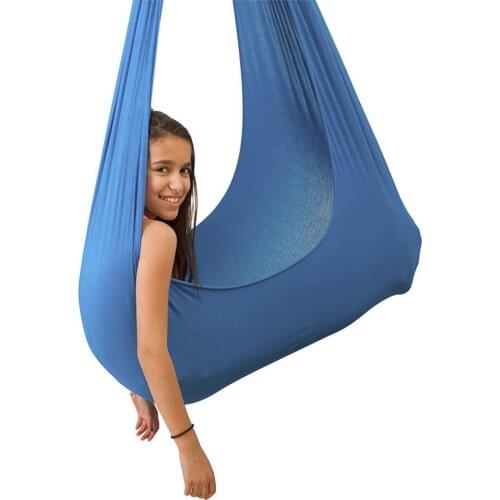 100x280CM Indoor Kids Therapy Swing Hammock Sensory Therapy Elastic Steady Seat Swing Toy For Home Autism ADHD ADD Therapy