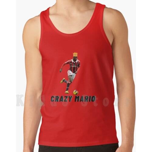 Balotelli Crazy Tank Tops Vest Sleeveless Soccer Football Soccer Player Soccer Athlete Sport Sports Italy Balotelli