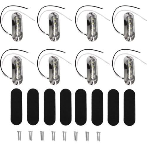 Marine Boat Light Cockpit Decoration Light Boat Navigation Light for Boat Yacht Fishing Pontoon Kayak 12V 24V 8Pc