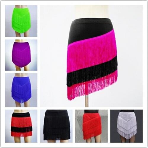 2019 latin dance skirt sexy women top costume Samba Tango kinds of tassels Dresses competition Performamnce salsa Lady Latin