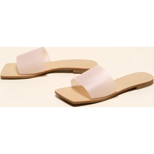 Women Summer New Style Slippers Women Outer Wear Candy Color One-line Sandals Ladies Jelly Fresh Series Sandals