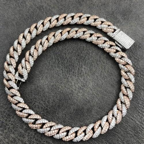 10mm diamond Cuban pointed Necklace