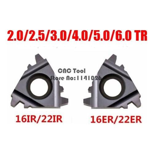 10PCS 16ER 16IR 22ER 22IR 1.5/2.0/2.5/3.0/4/5/6/4.0/5.0/6.0TR Trapezoidal carbide Thread inserts for Threaded Cutter Lathe Tool