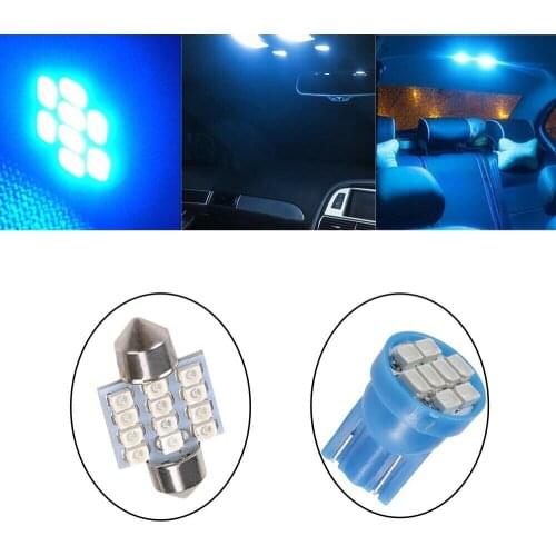High quality 13pcs Auto Car Accessories Interior LED Lights For Dome License Plate Lamp 12V Kit