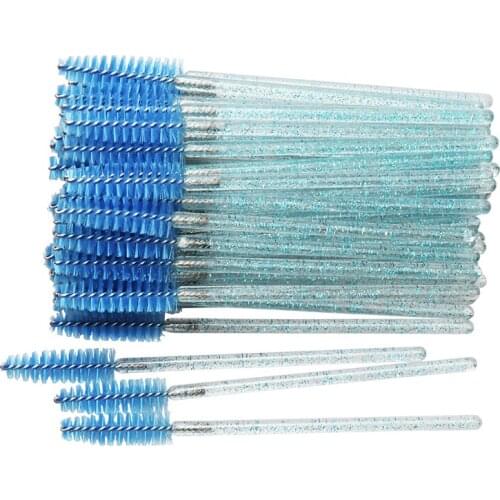 200 pcs Disposable Crystal Mascara Wands Applicator Eyelashes Diamond Brushes Eyelash Comb Beauty women Makeup Tools