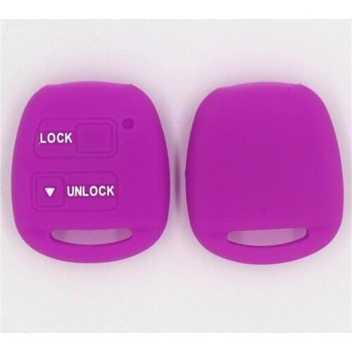 3PC Silicone Car Key Case for Toyota Rav4 Vitz Aqua Ractis Land Cruiser Cover Keyless Remote Fob Shell Jacket Sleeve Protector