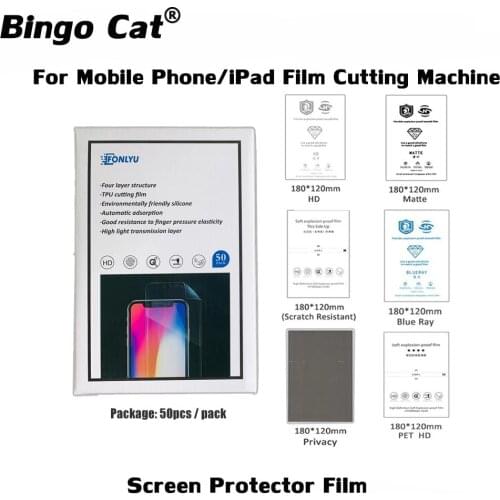 50pc Mobile Phone Flexible Hydrogel Film Curved Screen Front LCD Screen Protective Film For iPhone iPad Android Screen Protector