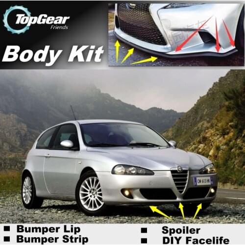 Bumper Lip Deflector Lips For Alfa Romeo 147 / GTA AR Front Spoiler Skirt For TOPGEAR Friends Car Tuning / Body Kit / Strip