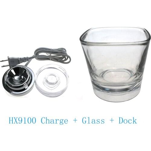 Philips HX9100 Charger Base & Glass For DiamondClean Sonicare Toothbrush HX9340 HX9350 HX9360 HX9332 HX9352 HX9362 HX9372