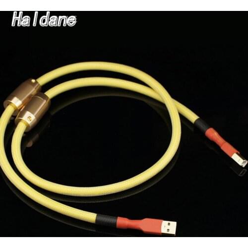 Haldane HIFI 4N Red Copper Silver Plated USB Cable DAC A-B Digital USB 2.0 Type A to B Male Audio Cable DIY