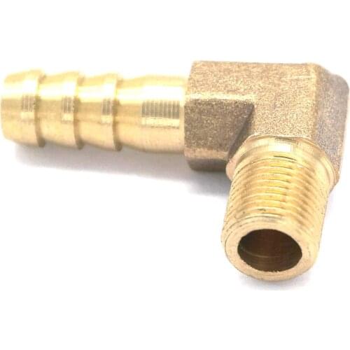 Hosetail fit hose I/D 8mm x 1/8" BSP Male Elbow Brass Splicer Connector Pipe fitting
