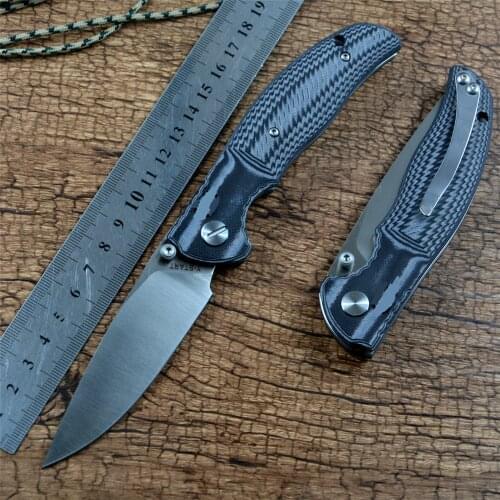 Y-START JIN02 Pocket Knife D2 Satin Blade G10 handle Black Orange Green or Khaki color Axis Folding Hunting Outdoor Knives