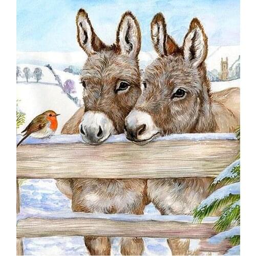 Animals diamond mosaic donkey birds full embroidery painting by numbers rhinestone wall sticker daimond drawing art needlework