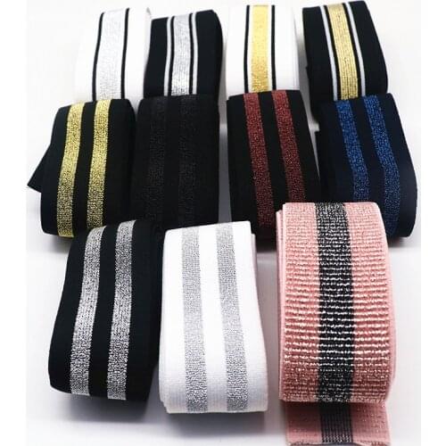 40mm Thick Stripe Elastic Band Width Flat Polyester Fiber Elastic Webbing Diy Home Belt Skirt Belt Sewing Accessories 1 Meter