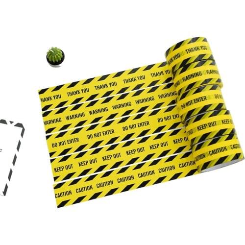 1/Roll DIY 48mm*25m Opp Yellow Warning Tapes Sticker Caution Barrier Safety Tapes For Home Store Warehouse Factory School