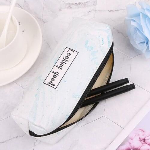 Marble Pencil Case Stationery School Supplies Storage Pencil Cases School Tools R9JB