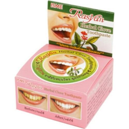 Natural Herbal Clove Thailand Toothpaste Tooth Whitening Toothpaste Remove Stain Antibacterial Allergic Tooth Paste