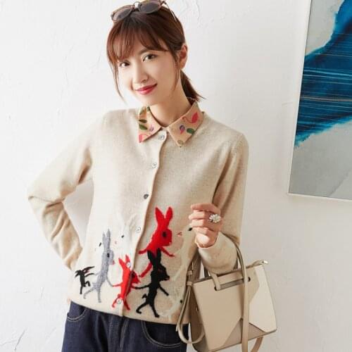 High New cashmere cardigan j goods big cattle goods factory straight out leisure cashmere cardigan warm