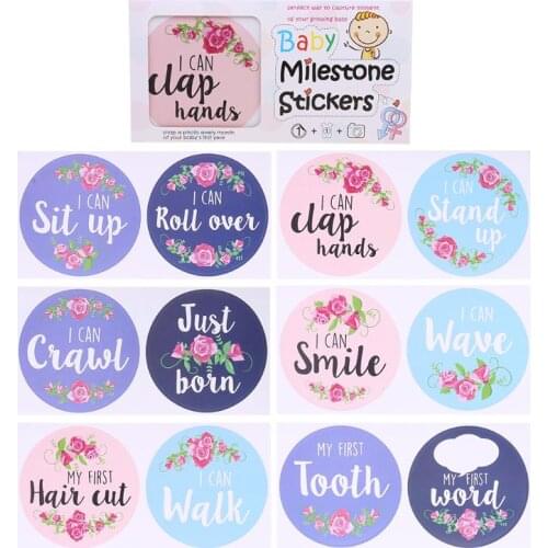 Baby Pregnant Women Monthly Photograph Sticker Fun Month Milestone Stickers DIY Kid Souvenirs Prop