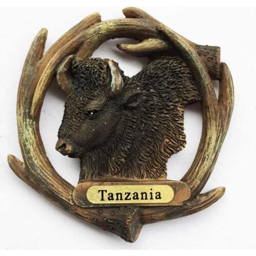 New African Grassland Kenya Bison 3D Fridge Magnets Tourism Souvenirs Refrigerator Magnetic Stickers