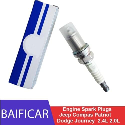 Baificar Brand New Genuine 4 PCS Engine Spark Plugs SP0ZFR5F11 For 2007-2020 Jeep Compas Patriot Dodge Journey 2.4L 2.0L