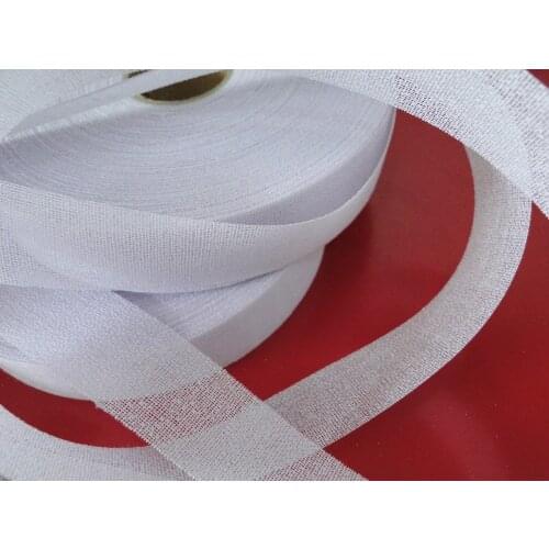 Cloth and Resin Fusible Lining Garment Interlining Waistband Lining 50 Meters 1 Roll White or Black DIY by Electric Iron