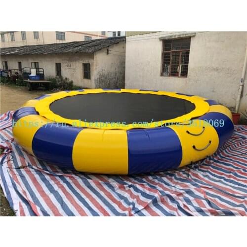 Sell water park 6 m diameter PVC inflatable water trampoline bounce bed
