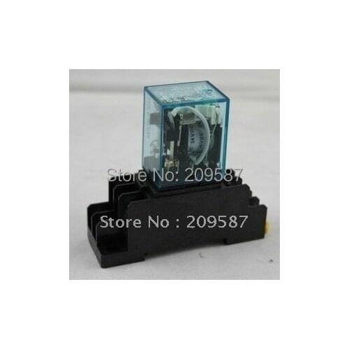 220V AC Coil Power Relay MY3NJ HH53P-L 11Pin 3NO 3NC 5A With PYF11A Socket Base