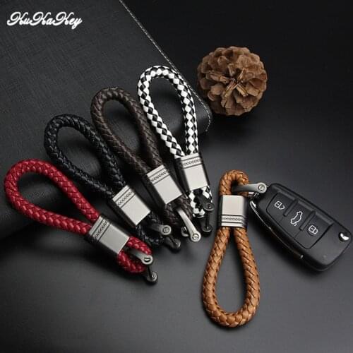 Hand Woven Keychain Gun Gray Metal Key Rings Chains For Suzuki Swift For Honda Civic Ford Car Keyring For Audi A3 8P Auto Parts