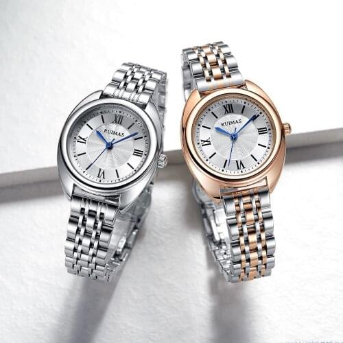 RUIMAS Top Brand Luxury Ladies Watch Women Fashion Watches Stainless Steel Female Elegant Dress Wristwatches Relogio Feminino