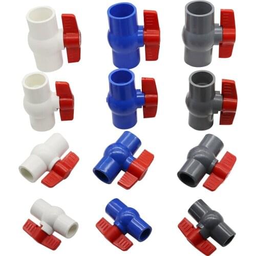 Internal diameter 20/25/32/40mm PVC ball valve 3 colors optional sliding plumbing plastic repair joint pipe switch