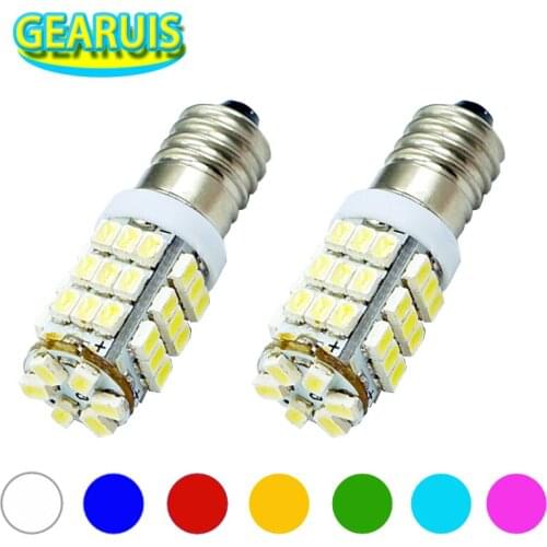 100X E10 42 SMD 1206 LED 3020 White Red Blue Green Yellow Miniature Screw Bulb 1447 style Screw LED Lamp MOTOR BIKE Light 12V